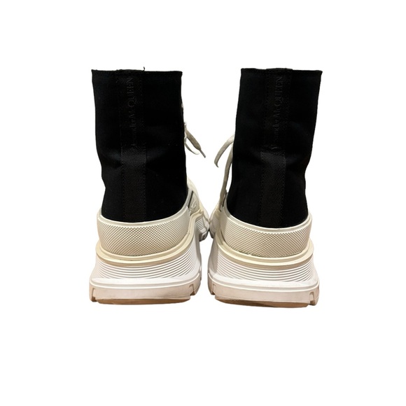 Alexander Mc Queen Mens Black Canvas High Top Sneakers - Picture 5 of 7